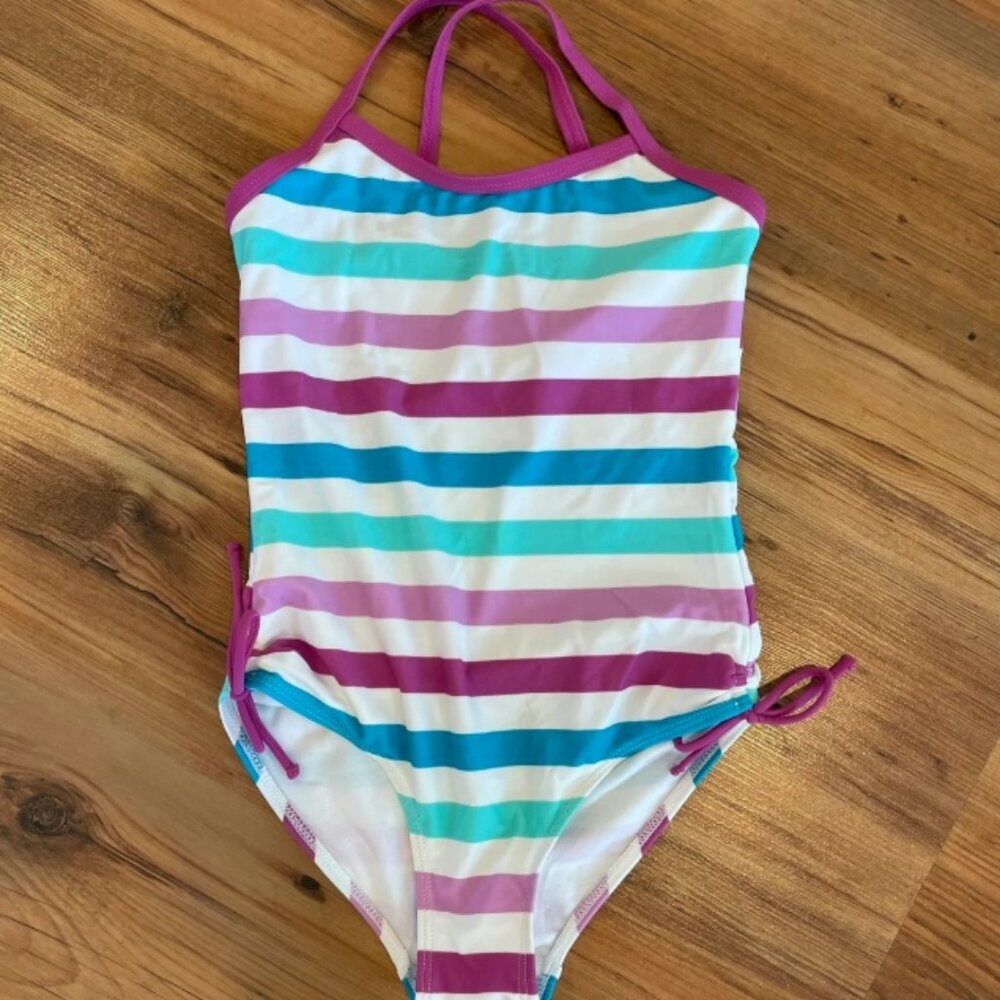 Girl's Purple One-Piece Swimsuit